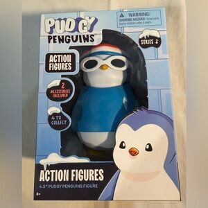 Action Figure Pudgy Penguins 4.5” Blue and White Series 2 Toy New